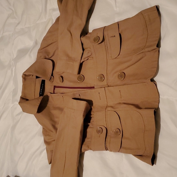 City Unlimited, Size 2 Khaki Jacket/Blazer - Picture 1 of 2